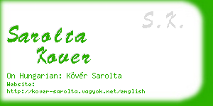 sarolta kover business card