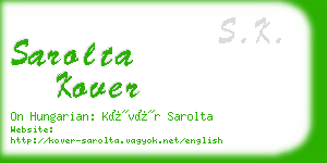 sarolta kover business card